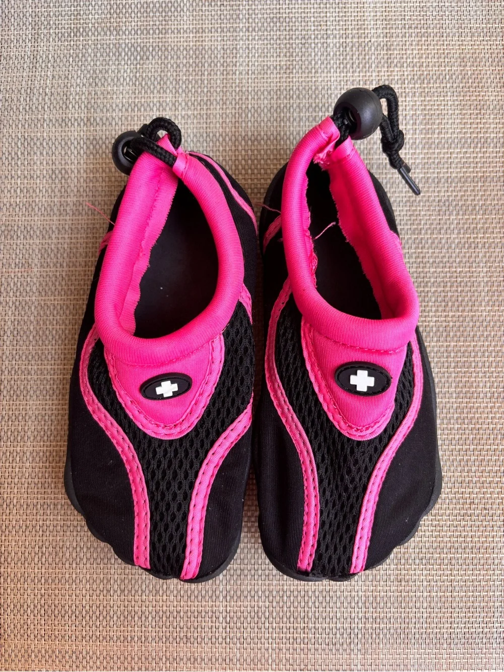 Kids Black and Hot Pink Water Shoes